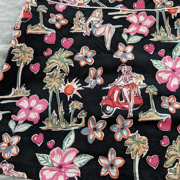 Angie Hawaiian print Skirt SMALL - Picture 3 of 5